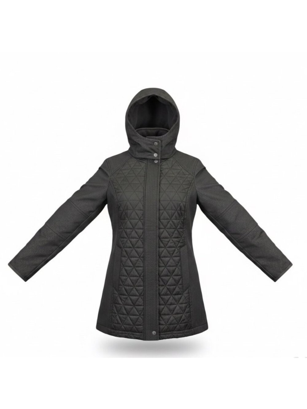 Marc New York Womens Green Hooded Quilted Jacket Lightweight Warm Size M